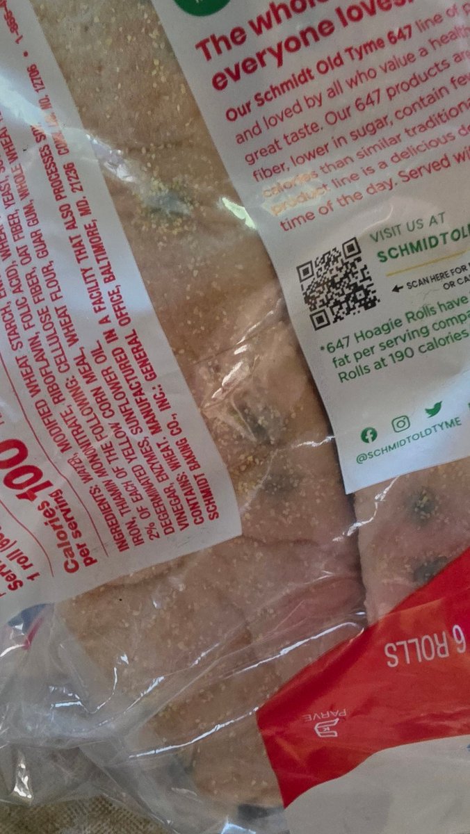 ewalkerone's tweet photo. @SchmidtOldTyme Hello, I hope you're well. I've been using your 647 bread for years. For the first time I bought your Italian hoagies and even though that they're still within the sell-by date, they have already gone moldy. This isn't what I expect from your premium products. https://t.co/7ket2bkGfh