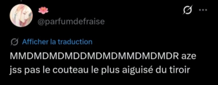 metamolhnin's tweet photo. le rire est tellement long que ça me propose une traduction j'ai jms vu ça https://t.co/lQjRkHl7ri
