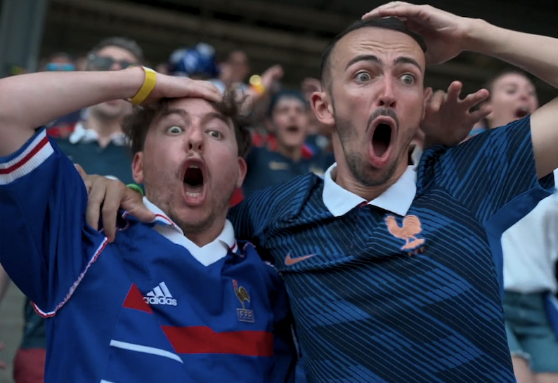 TouchlineX's tweet photo. 📸 - THESE FRANCE FANS CAN'T BELIEVE IT! https://t.co/Ty3PALkSLW