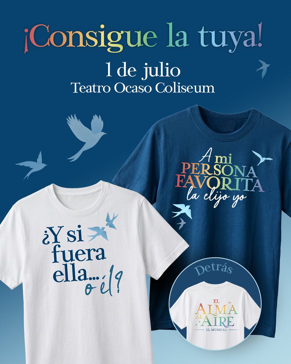 bailoconvosok's tweet photo. El próximo miércoles 1 de julio Estaremos repartiendo camisetas edición especial Orgullo 2026 en la puerta del Teatro Ocaso Coliseum (Gran Vía, 78 – Madrid) las 19:00h  Lugar: Puerta del Teatro Ocaso Coliseum https://t.co/LKXyHSoMHl