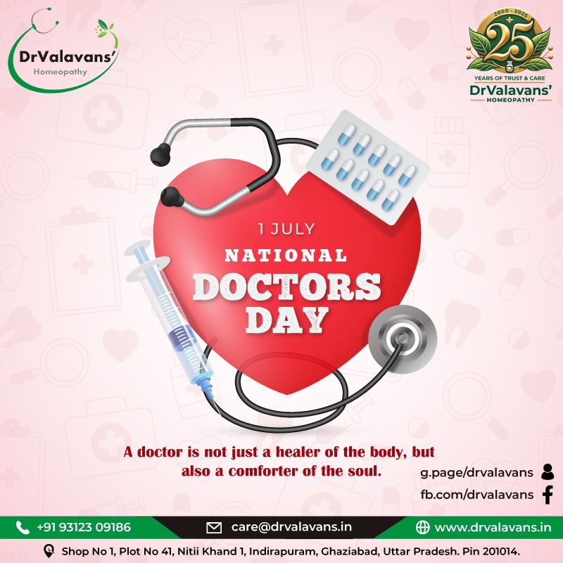 drvalavans's tweet photo. Today, we honour the doctors who dedicate their lives to healing, hope, and compassion.
Happy National Doctors Day to all the medical heroes who care, comfort, and inspire every day.
At DrValavans’ Homeopathy, we salute the spirit of service that keeps communities healthier. https://t.co/BHqTP6BuQC