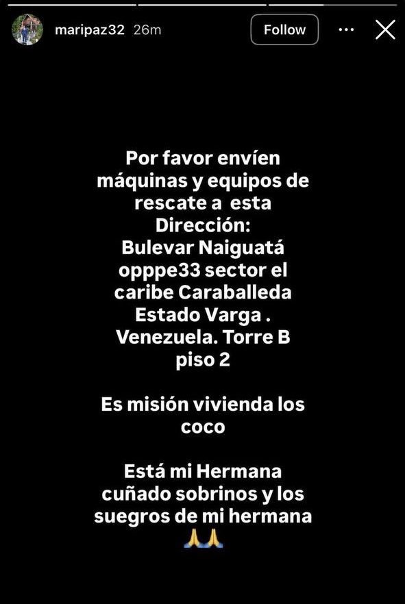 micheeeelle13's tweet photo. ‼️MÁXIMA DIFUSIÓN‼️ 

SE NECESITA MAQUINARIA PESADA Y EQUIPO RESCATISTA EN BULEVAR NAIGUATÁ OPP 33 SECTOR EL CARIBE CARABALLEDA https://t.co/0jpq1TNPA4