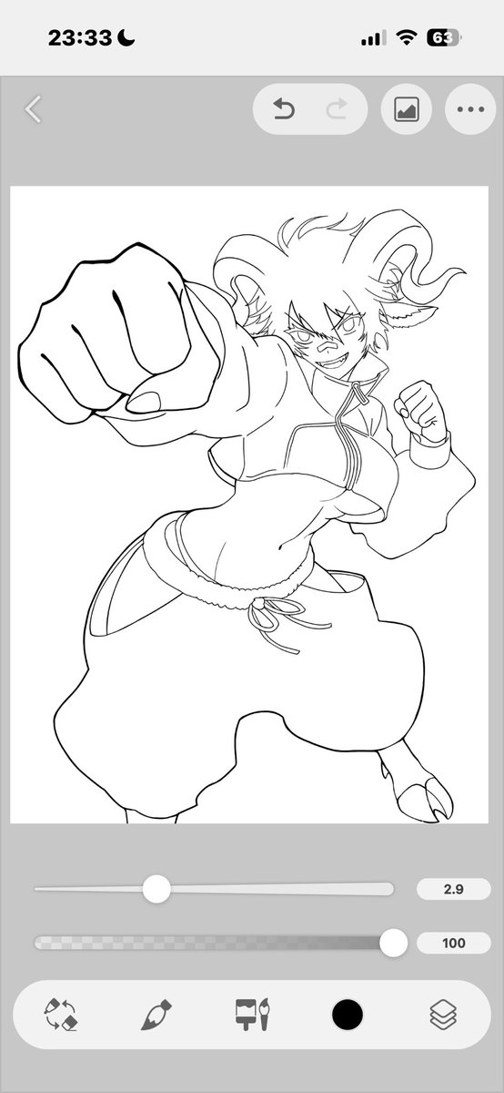 ikarimi_'s tweet photo. @tasyakura_art wip of my goat oc https://t.co/HLFjRXYkrJ