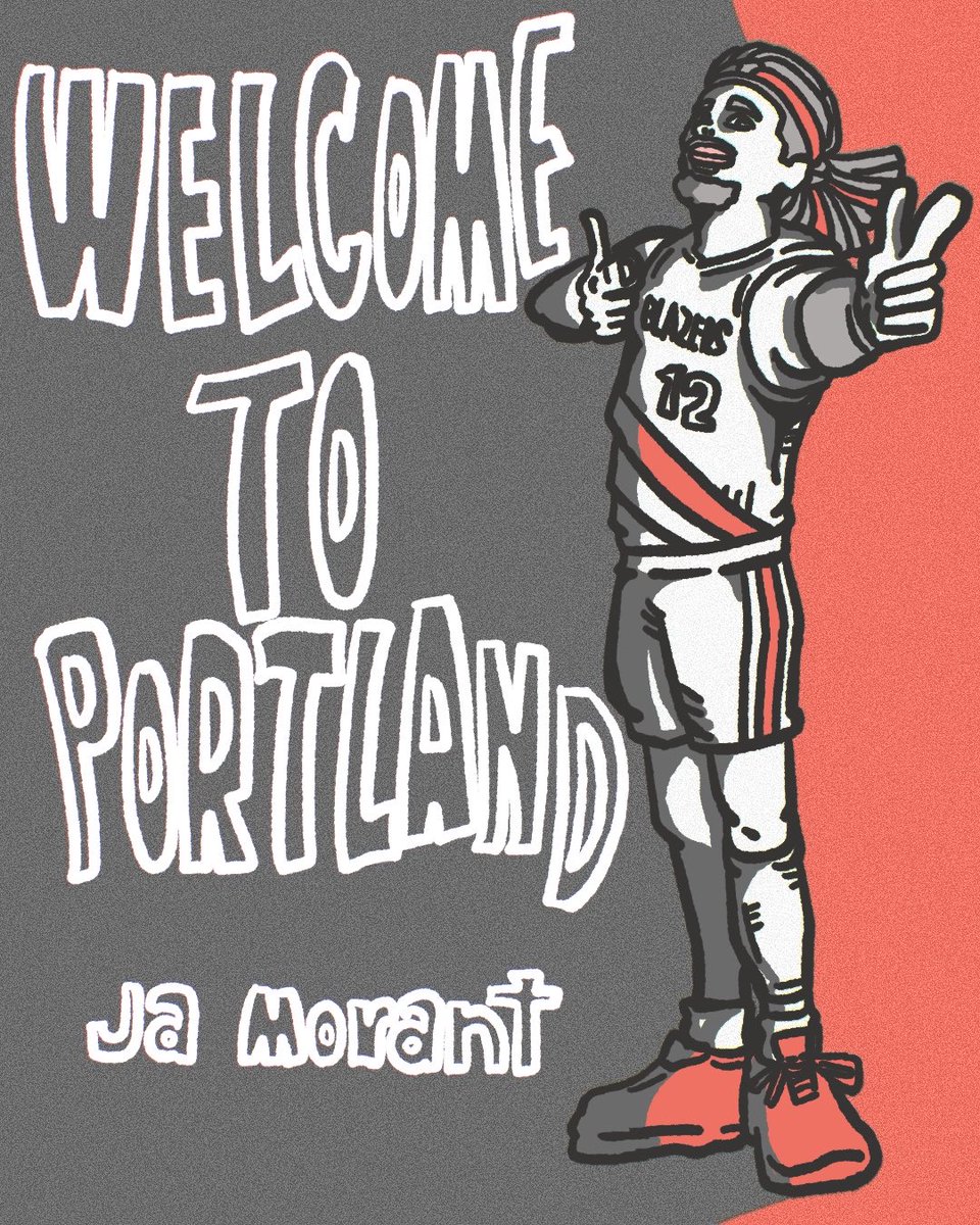 SODA00SC's tweet photo. Welcome to Portland!!

Ja Morant獲得！
オフェンスの起爆剤となれ！
優勝しような🏆

#ripcity https://t.co/Uq8HZJ7LSu
