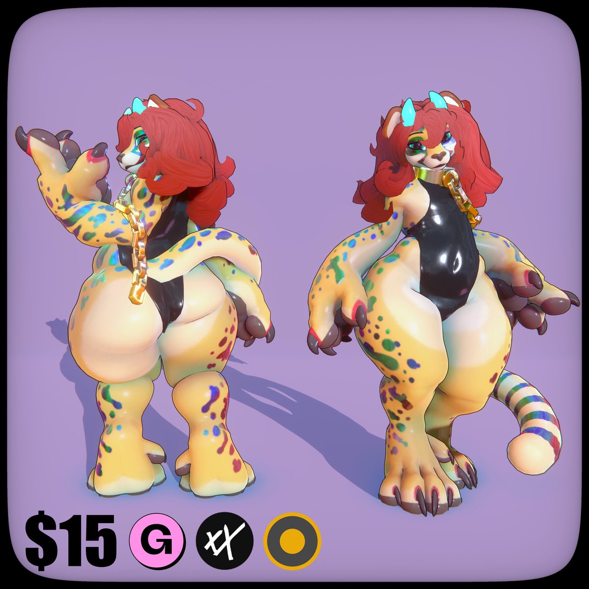 LuX__Crystal's tweet photo. Thicc Chee Avatar on Jinxxy &amp; Gumroad. Small base I wanted to get out for fun https://t.co/oVuUJMPDNO