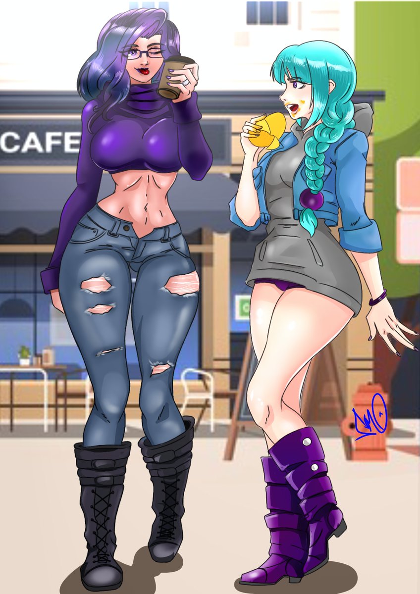 FranSandoval027's tweet photo. Mi Oc Fran y Carolina OC de mi amigo
#originalcharacter #coffeday #mango #friends https://t.co/AeJfXpDoui