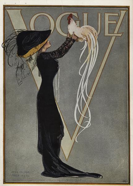 wikivictorian's tweet photo. Front cover of Vogue, July 15th 1910 https://t.co/J5cu5YLbAz