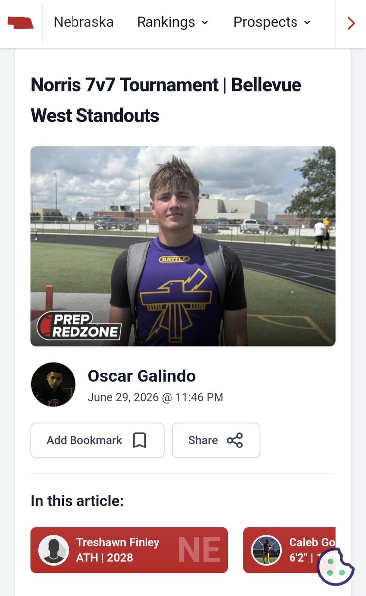 CalebGoodwater's tweet photo. Thanks for the write up @PRZ_OscarG from the Norris 7v7 tournament! @THEnebpreps @PrepRedzoneNE @bwfootballcoach @BellevueWestFB https://t.co/rVLfQg7cyA