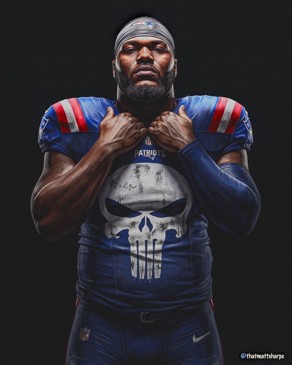 thatmattsharpe's tweet photo. Season creeping closer. Punish ‘em, Big Milt. 💀😤 

@miltonw_12 #NEPats https://t.co/OPxALKgYyA