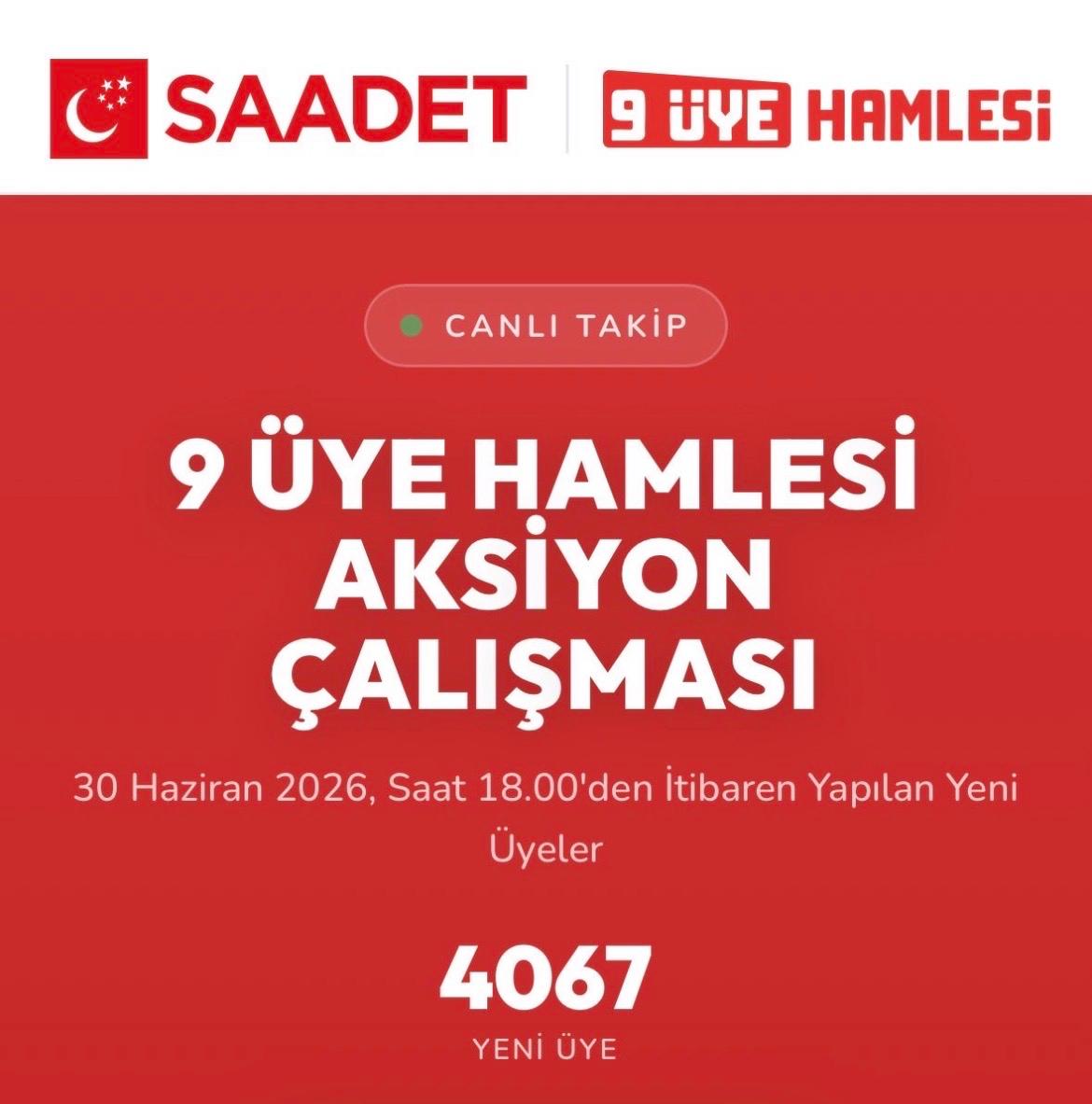 adnansimit's tweet photo. 6 saatte bu eşsiz çalışmayı gerçekleştiren Saadet Partimizin tüm teşkilatlarını yürekten kutluyorum.

Saadet Partisi’ne üye olarak adil ve huzurlu bir Türkiye’yi birlikte inşa etmeye ve Yeni Bir Dünya için bizimle yol yürümeye karar veren kıymetli üyelerimize hoş geldiniz diyorum.

#AncakSeninleOlur