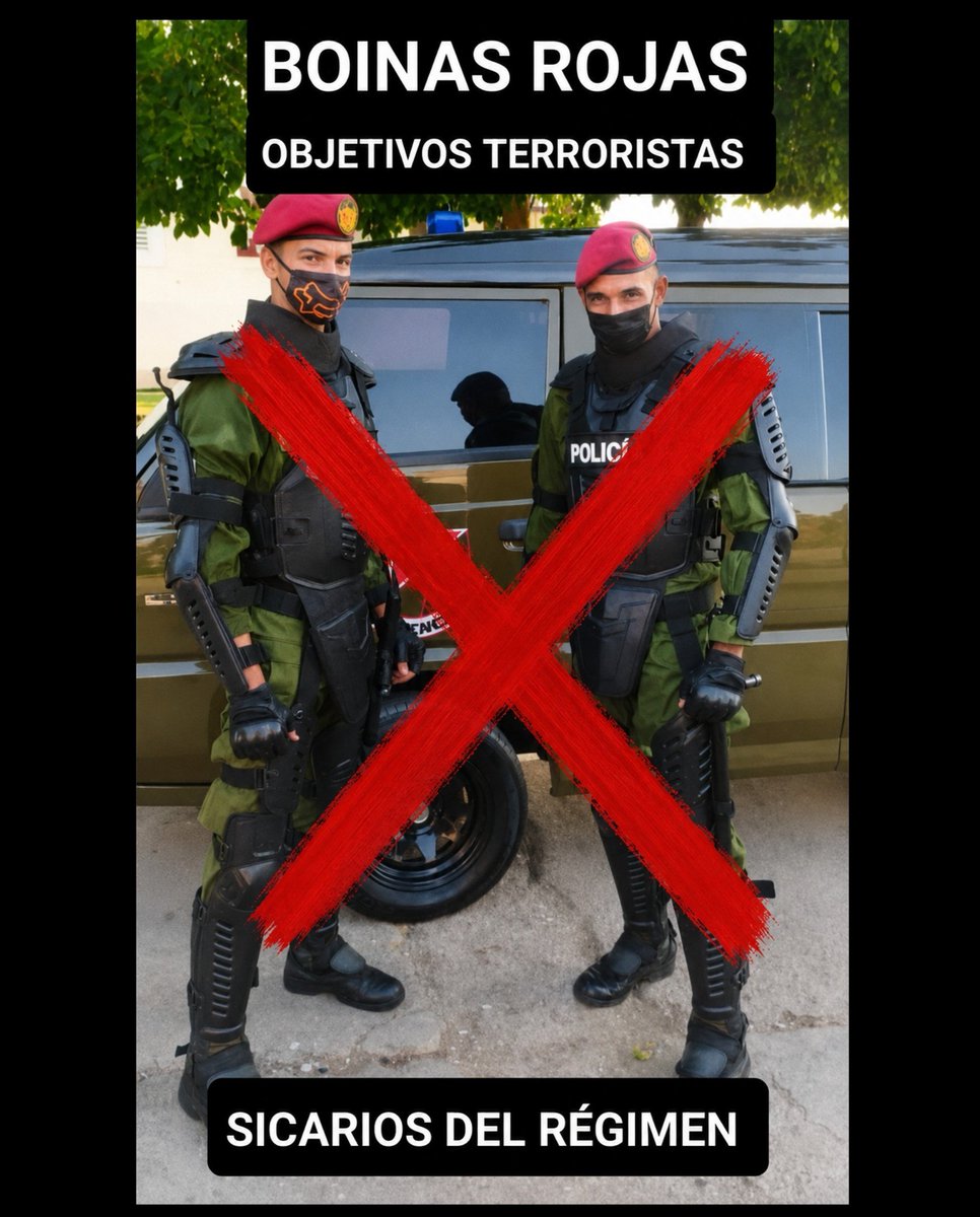 luarCespedes's tweet photo. ‼️🇨🇺‼️Estos matones del castrismo,fueron entrenados para reprimir y asesinar al pueblo de #Cuba .Constituyen objetivos legítimos en todo momento igual sus medios de transporte y comunicaciones ❌️.
Ya saben 🔥🧨🪨🪓🪏🗡
#AbajoLaDictadura https://t.co/zEZG7UmYEj