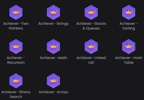 gssriram9050's tweet photo. π One month ago, I started my Code360 by @CodingNinjasOff journey.
Happy to complete 31 days of coding while earning 10 Achiever badges. π
On to the next milestone! π
#Code360 #CodingNinjas #Consistency #ProblemSolving #DSA #KarpagamCollegeOfEngineering https://t.co/AGmZ5soJSG