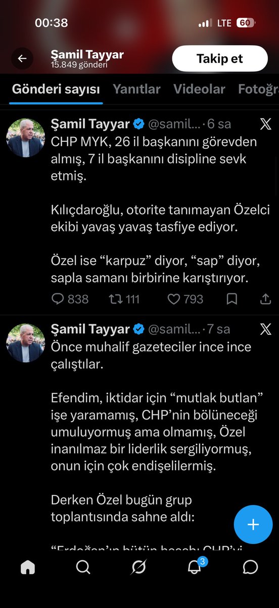 SofiasSound's tweet photo. @samiltayyar27 “Toplumsal gündemin de ilk sıralarında CHP yok.” diyenin son 3 twiti https://t.co/omJ9hl9rsC