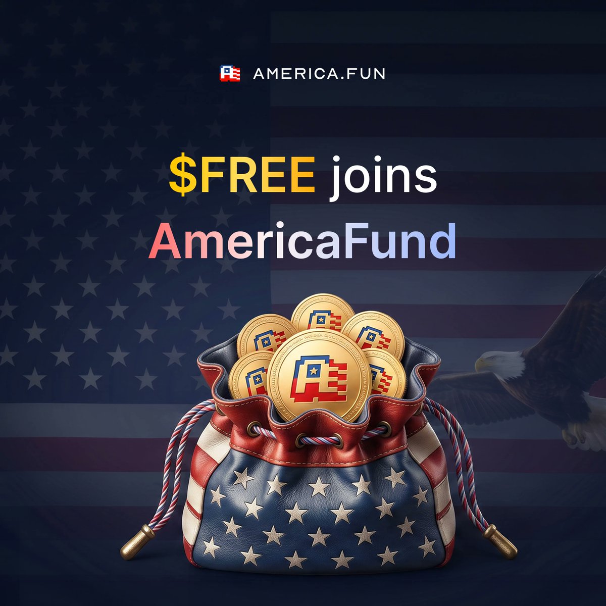 americadotfun's tweet photo. AmericaFund just added $FREE to the portfolio. 🇺🇸

As part of the AmericaFund initiative, we've acquired $5,000 of $FREE and are excited to welcome @ownfreedomcoin to the AmericaFun family.

Welcome aboard. https://t.co/RZ2rnli4Vq