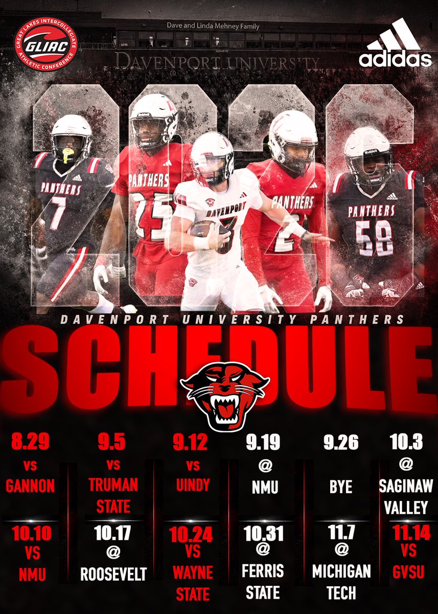 DU_Football's tweet photo. 2026 Panthers Schedule⏰ https://t.co/BAq9XgRS6t