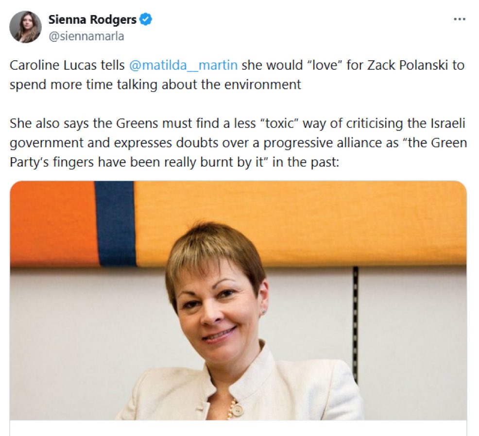 Heccles94's tweet photo. Caroline, I heard you speak once and you were amazing. I’ve always admired you. 

But please, if you don’t want to be in the Greens then don’t, but don’t keep trash talking your own party and leadership. 

We will not back down to Genocide, we will always care for the environment, and we will never apologise for being socialist.
