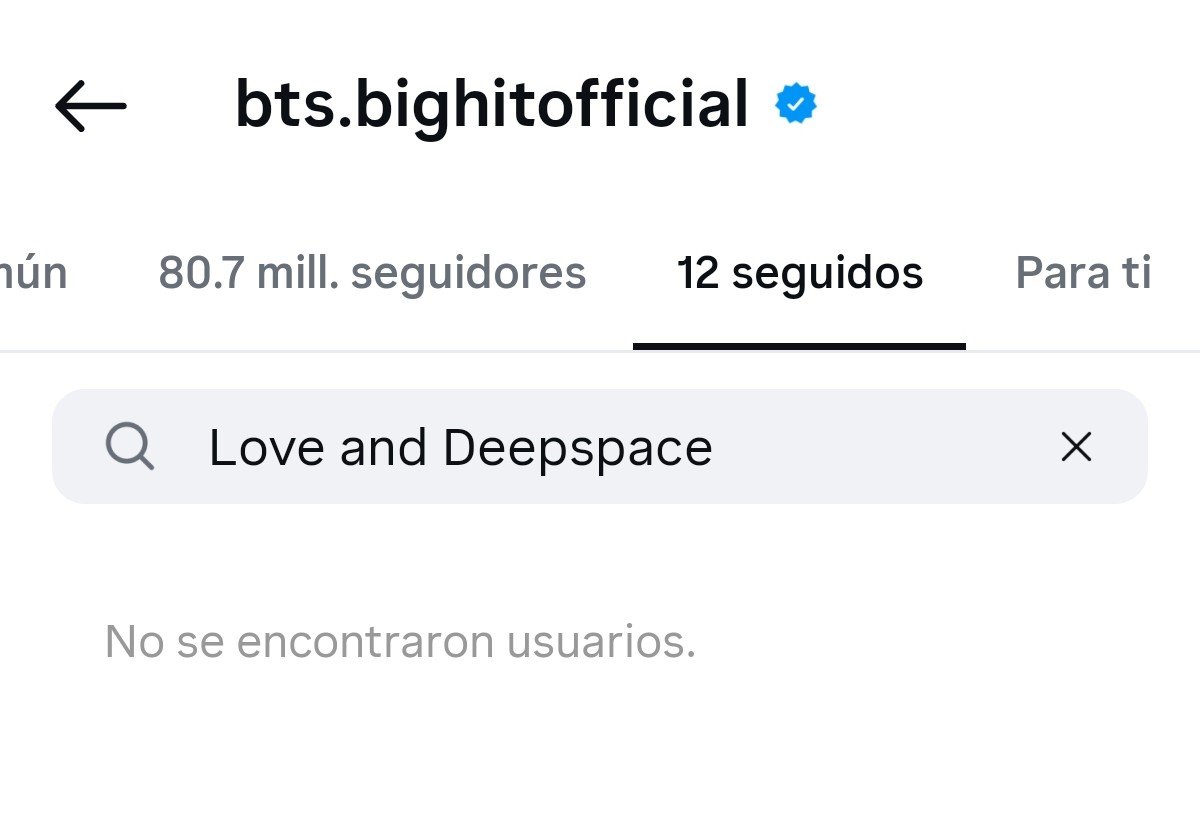 zaynamiu's tweet photo. en apoyo a la eliminación de Valko, la cuenta oficial de BTS a dejado de seguir a Love and Deepspace en Instagram https://t.co/IE2vsFDQT9