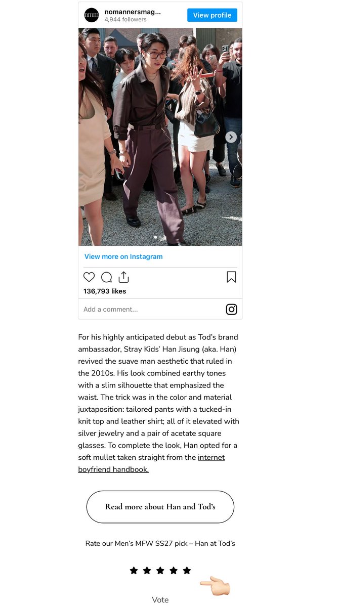 hansgirlf's tweet photo. voten por han como el mejor vestido de la fashion week, no tienen que registrarse ni nada y solo les toma segundos, deben marcar las 5 ⭐️
las antis están votando en su contra con 1 así que cuanto más votemos por el con todas las estrellas mejor

https://t.co/NOWtzd7r3K https://t.co/iMhom2iIQQ