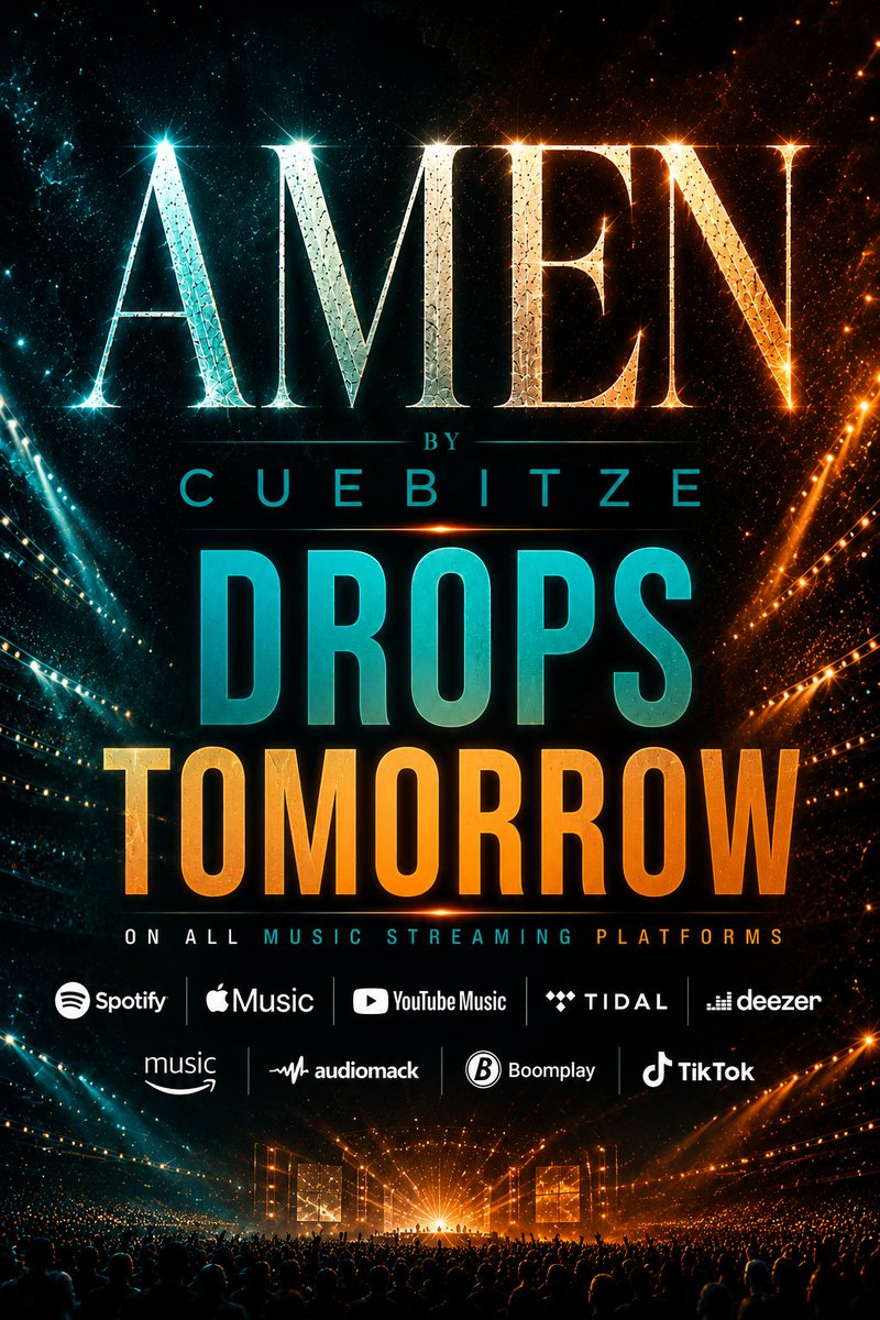 cuebitze's tweet photo. AMEN!!! DROPS 💦 TOMORROW
ON ALL MUSIC STREAMING PLATFORMS.
STREAM|SHARE|ENJOY|COMMENT
#newsong #amen #afrofuturistic #goodmusic #lovethissong #cuebitze https://t.co/EVWzDJzEls