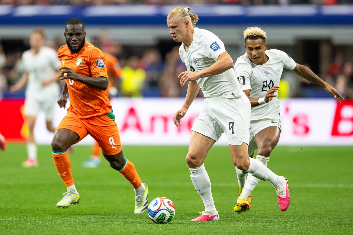 periodismobsas's tweet photo. Noruega derrotó a Costa de Marfil por 2 a 1 y avanzó a octavos de final del Mundial: Nusa y Haaland marcaron para los nórdicos, mientras que Diallo descontó #noruega #norway #norge #costademarfil #haaland #diallo #nusa #CôtedIvoire #fifaworldcup #fifa #mundial2026 https://t.co/HPJvRTLOq1