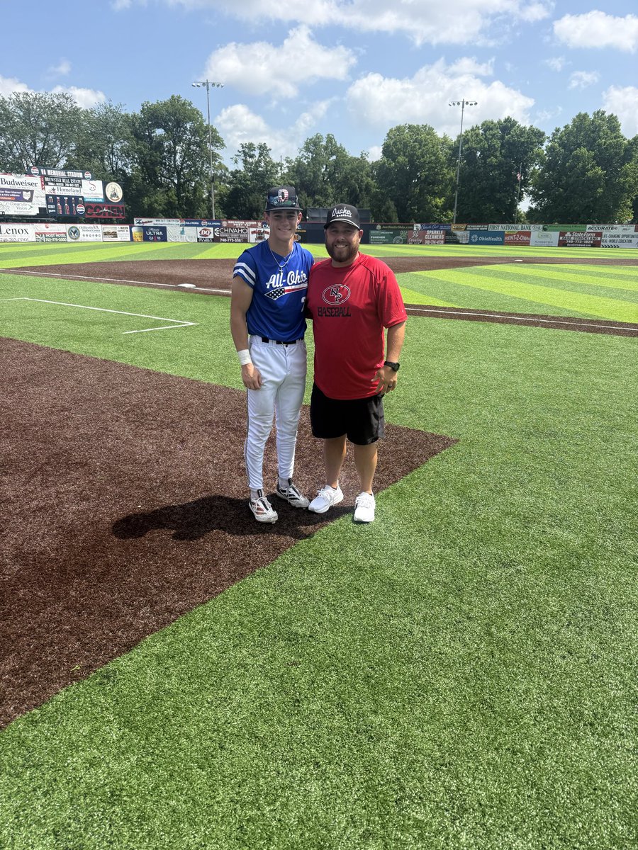 Quakerbaseball's tweet photo. Some 📸 from today’s all Ohio series! B did a little bit of everything today! We are proud of him and how he represented the Quakes! He has his best baseball ahead of him still! #Q4L @braylonmcbride_ https://t.co/5H1Z1Pgr4x