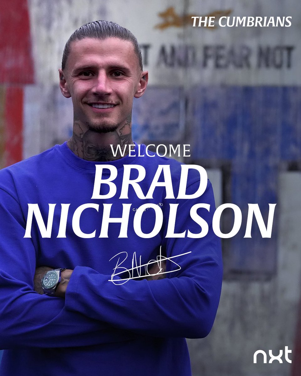 officialcufc's tweet photo. Be Just and Fear Not. Brad Nicholson is a Blue 🔵 

Brought to you by NXT Recruitment | https://t.co/f69ESczWuP 🤝 https://t.co/Hta35n20wJ
