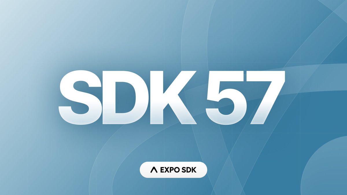 expo's tweet photo. Expo SDK 57 will be the easiest upgrade you've ever made.

One command. No breaking changes. And boom, you're on React Native 0.86.

It's also the first step toward a new release cadence we're considering: optional, non-breaking upgrades between the big SDKs ↓ https://t.co/g689QsRpZx