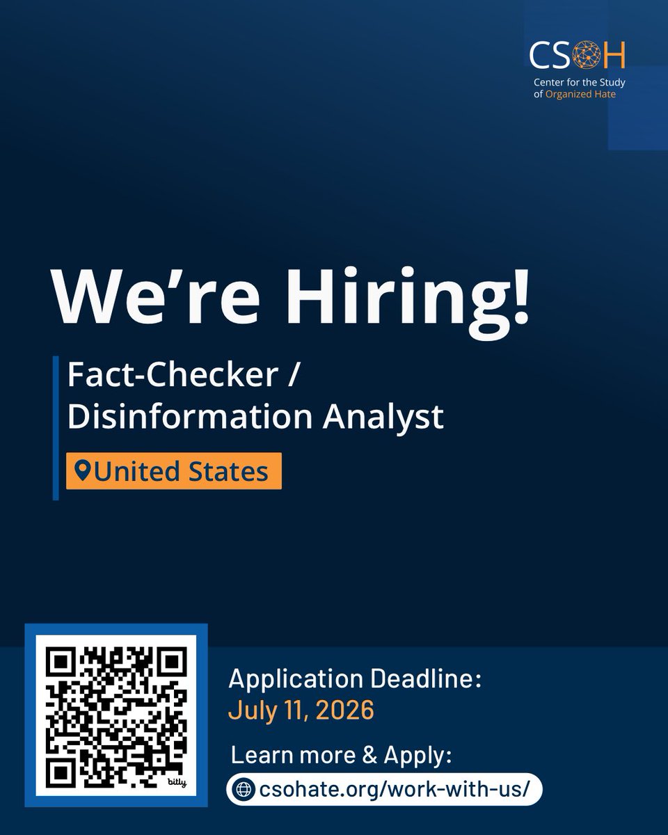 Center for the Study of Organized Hate (CSOH) tweet media