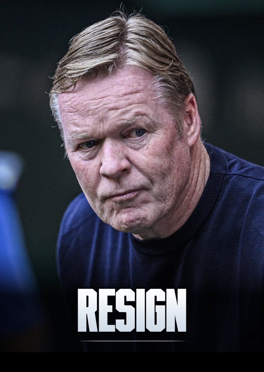 Navlys_01's tweet photo. BREAKING: Ronald Koeman resigns and leaves his job as Netherlands head coach. 🇳🇱
#worldcupknockout https://t.co/vgmPgHbqAv