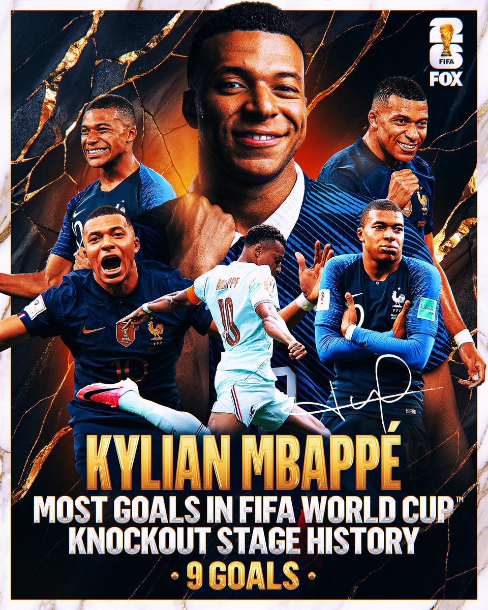 FOXSports's tweet photo. A historic goal for Kylian Mbappé 🇫🇷 https://t.co/qha6wEaJZf
