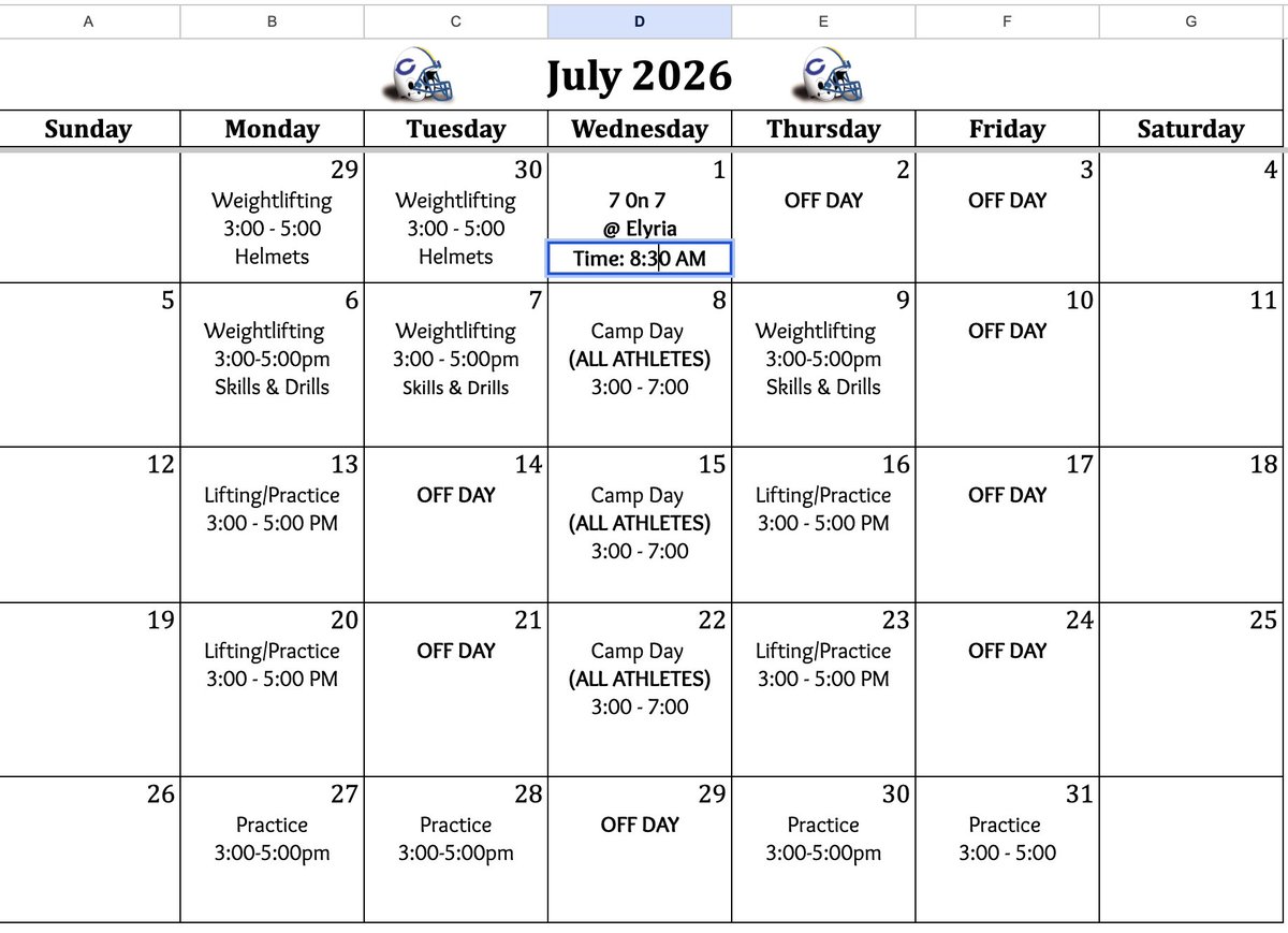 chsclippers's tweet photo. The following is the Clearview High School Football calendar for the month of July. Any changes will be shared and communicated to all players. Lets have a great month!
#ClipperPride https://t.co/x6Fqf5Fly9