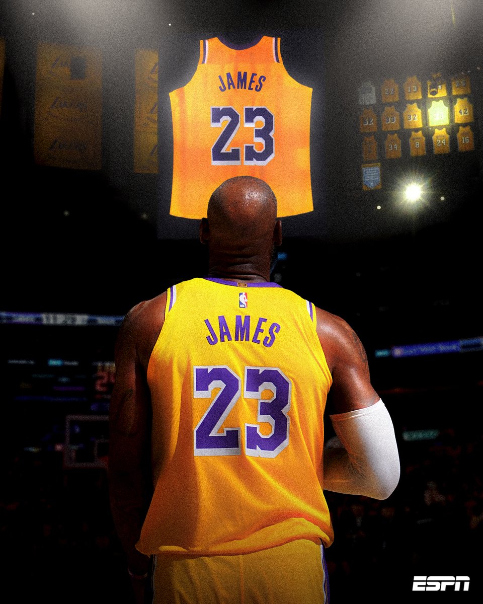 espn's tweet photo. Only a matter of time for LeBron after his tenure with the Lakers 👑 https://t.co/RDb703LO9y