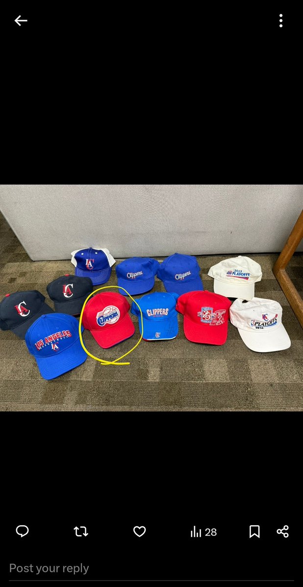 shermander11's tweet photo. @clipsgirl Can I claim these shirts and hat if they haven't been claimed? https://t.co/NjSQ5DCjn3