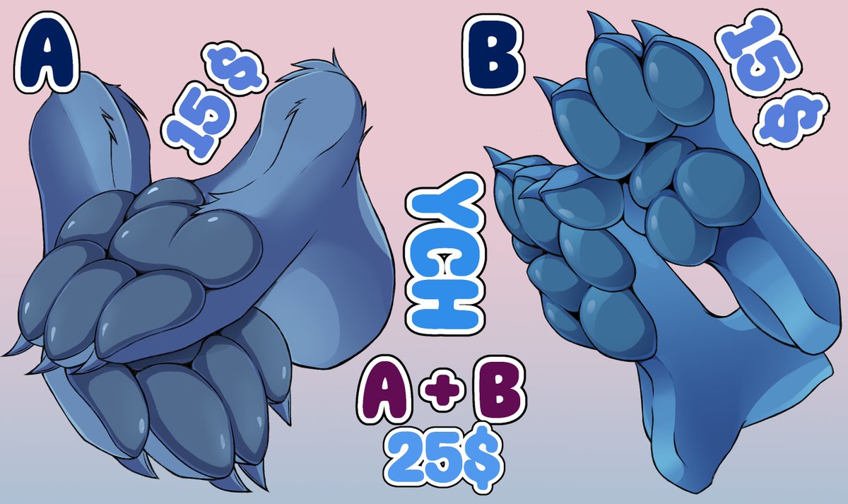 bada_bingy's tweet photo. heyyy guys im back with two ychs this time - paws!
15$ each! Or both for 25$! Transparent or with simple background. DM me if interested :3 https://t.co/iYlCzaJVbm