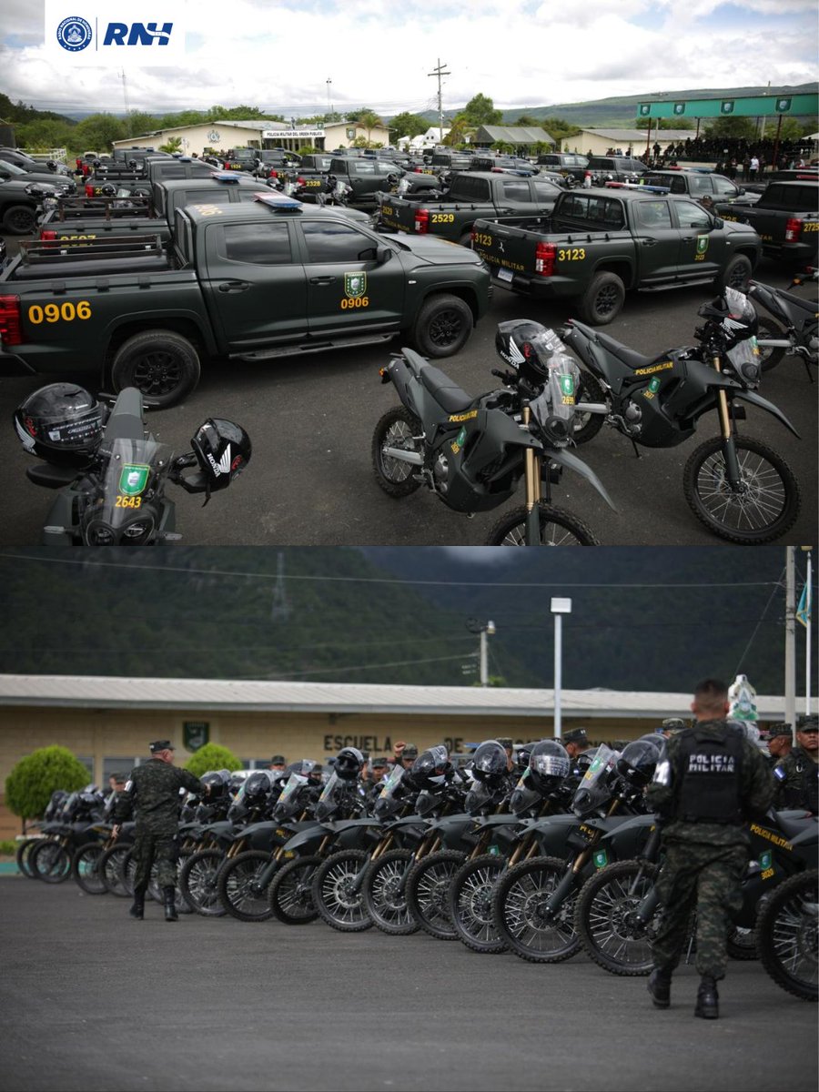 RTNH_Oficial's tweet photo. 🇭🇳 El Gobierno realiza la entrega de una nueva flota de vehículos y motocicletas a la PMOP para fortalecer las operaciones de seguridad en el país.
#RNH #PMOP #Seguridad #Honduras #FFAA https://t.co/PIMr4pfvLT