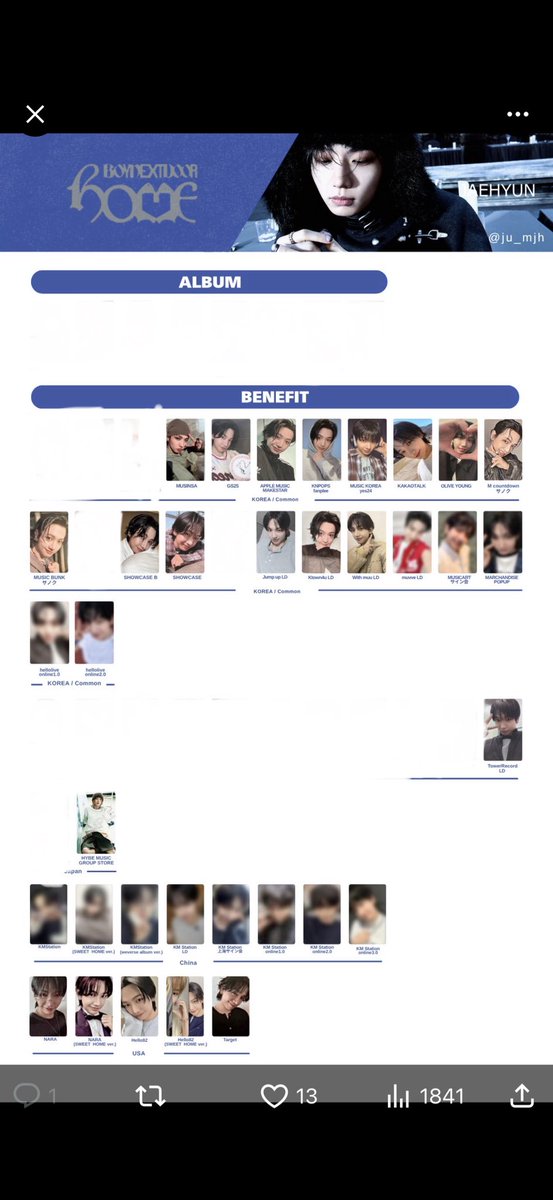 ALLY_ONEDOOR11's tweet photo. BOYNEXTDOOR ボネクド HOME トレカ 交換
ボイネク タワレコ HMV 特典 ラキドロ モバガチャ weverse musinsa

譲： ソンホ リウ  テサン イハン ウナク

求：ジェヒョン 　買取　未使用シリアル
3枚目>>過去トレカ( 物によりn：1可〇）

厳しい場合は♡のみ🙏🏻 https://t.co/Xjo5WtAhGx