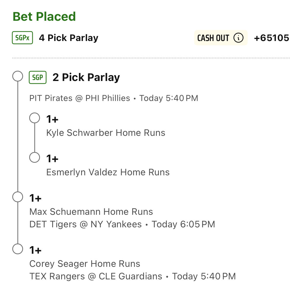 AgentAllIn's tweet photo. 06/30/26 Homerun Parlay

#MLB #HomeRunParlay #HomeRunProps #Gambling𝕏 https://t.co/RE5KPs2L7X