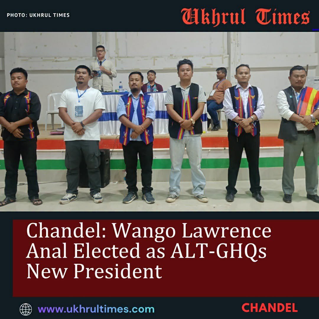 ukhrultimes's tweet photo. #CHANDEL: The new executive members of the #AnalLenruwlTangpi - General Headquarters (ALT-GHQs) for the tenure 2026-29 were elected on Tuesday with Wango Lawrence Anal, former vice president of the union, elected as the new president.
In a high-octane election held at the Chamdil Town Hall in Panchai, Chandel, Wng. Lawrence defeated Kt. Zechariah, former secretary of the union, by 131-109 votes. During the same election, St. Stelly defeated Ts. Konia by 145-89 votes.
About 130 youth clubs voted in the election with a voting right of two votes each along with the five branches of the ALT.
More: https://t.co/lVCn0LvmZC