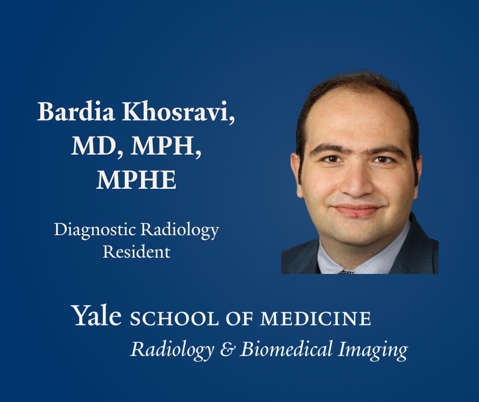 YaleRadiology's tweet photo. Congratulations to @BrdKhsrv, MD, MPH, MPHE, Diagnostic Radiology Resident @YaleMed, on being chosen for the @RSNA Honored Educator Award! https://t.co/cQo8CryJgM https://t.co/zoZbJIMFfz