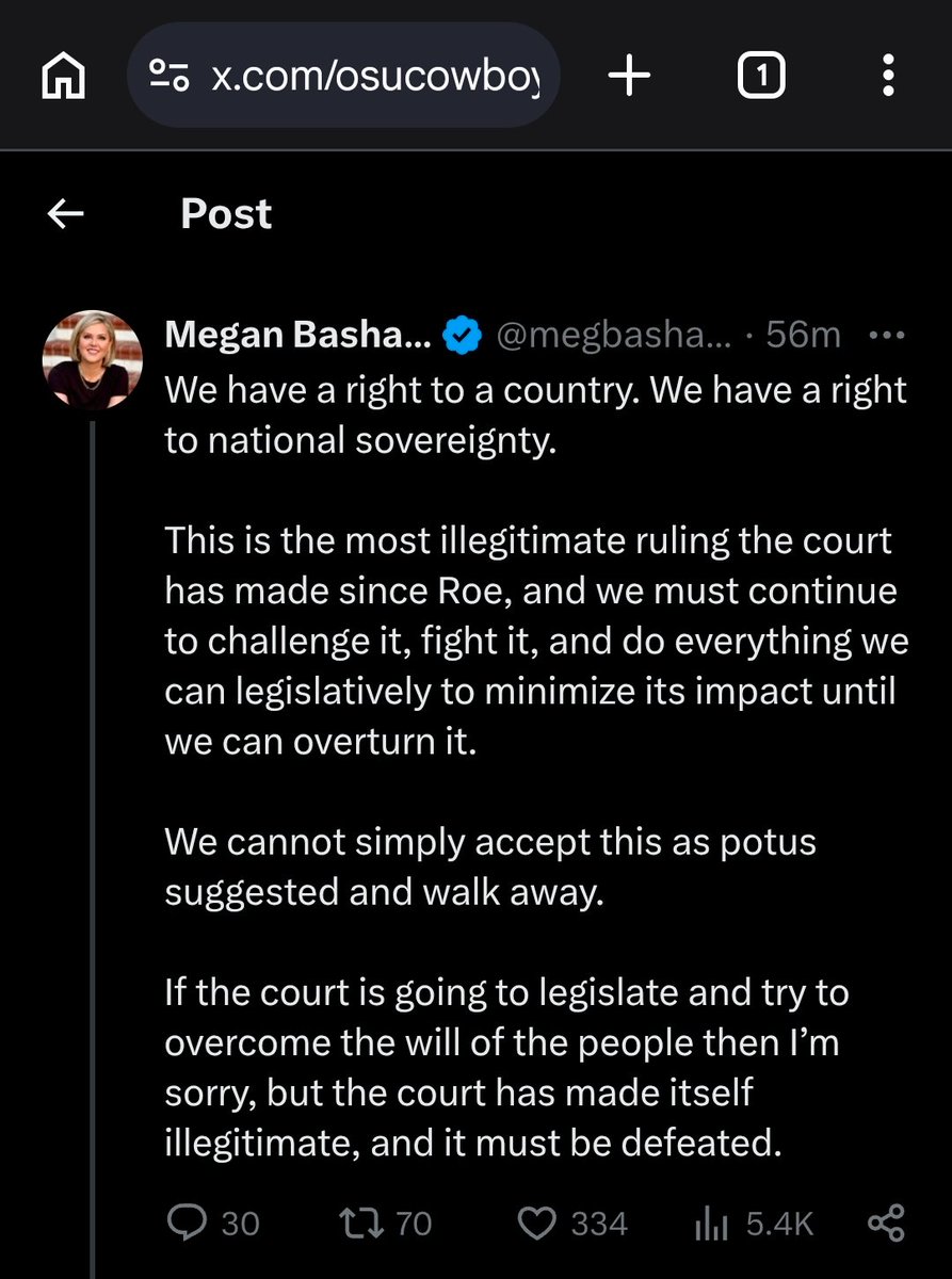 osucowboytc's tweet photo. The temper tantrums from professing Christians on the far-right right now about Birthright Citizenship show 2 things: 

1) They have great disdain for immigrants

2) Romans 13 only applies for them when and how they want it to https://t.co/R34UbX1nQh