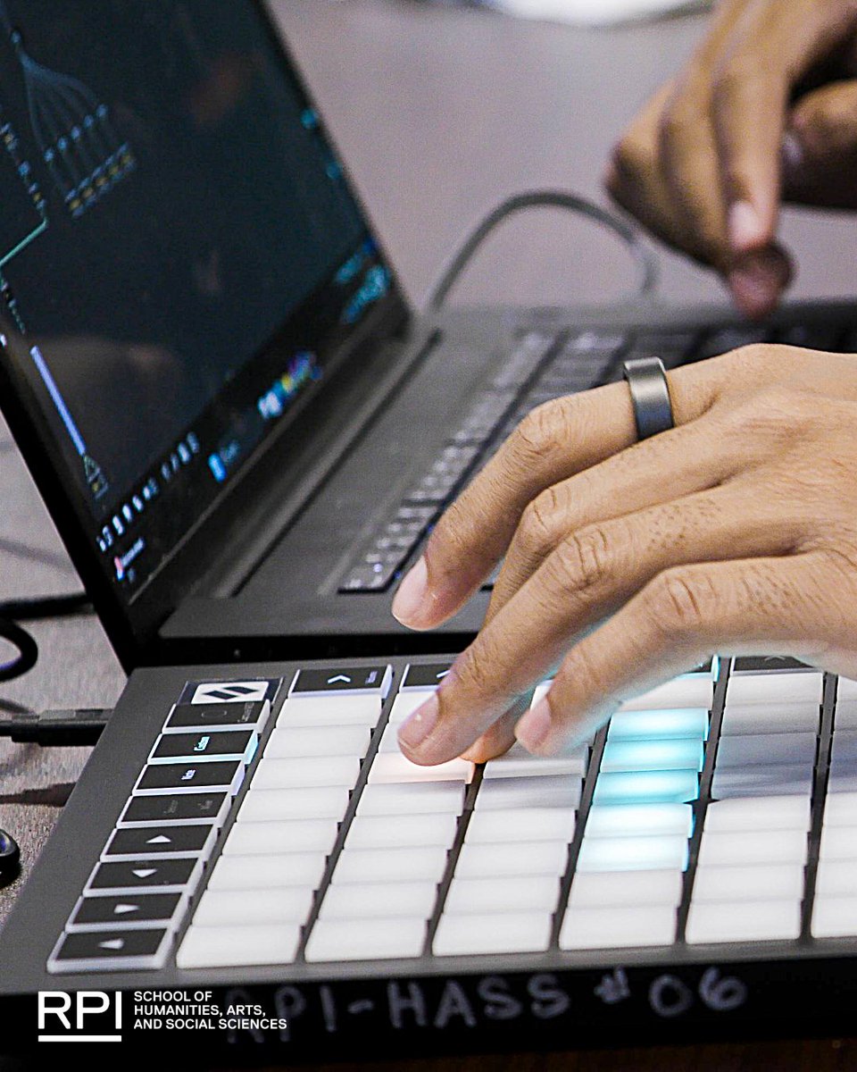 RPI_HASS's tweet photo. At RPI, your next instrument might just be your laptop. 🎶 #ElectronicMusic #MusicTechnology #MusicProduction #SoundDesign #DigitalMusic #MusicComposition #CreativeTechnology #ComputerMusic #FutureCreators #RPI #Rensselaer #STEMtoSTEAM https://t.co/hwwFFcwkPn