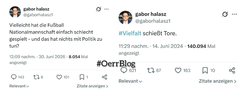 OERRBlog's tweet photo. Fußball nur politisieren, wenn es ins eigene Weltbild passt. #OerrBlog https://t.co/tBpS5Vx24C