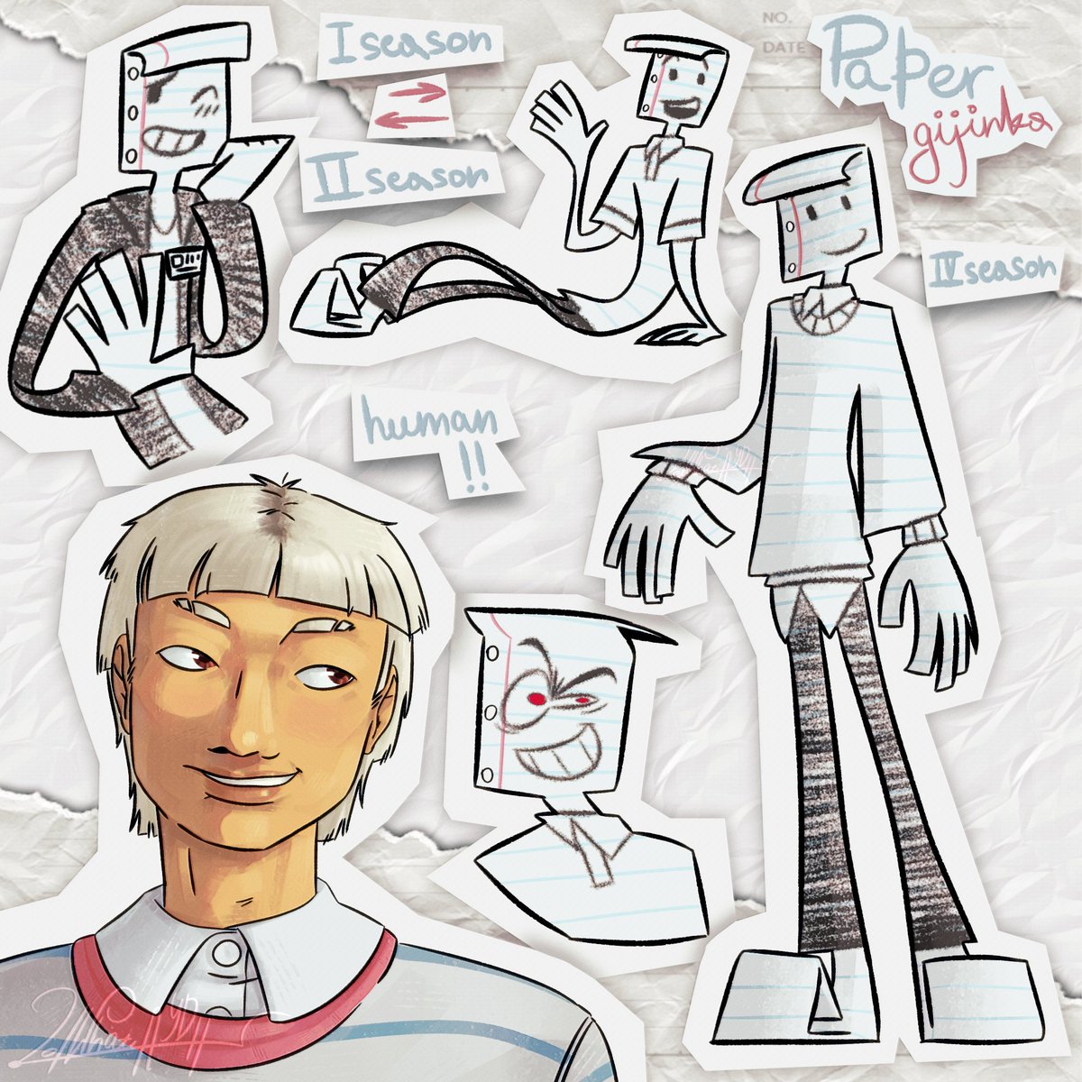 LolWhatAYDH's tweet photo. Paper gijinka 🤓🤓
#InanimateInsanity https://t.co/HFYQcB82pw