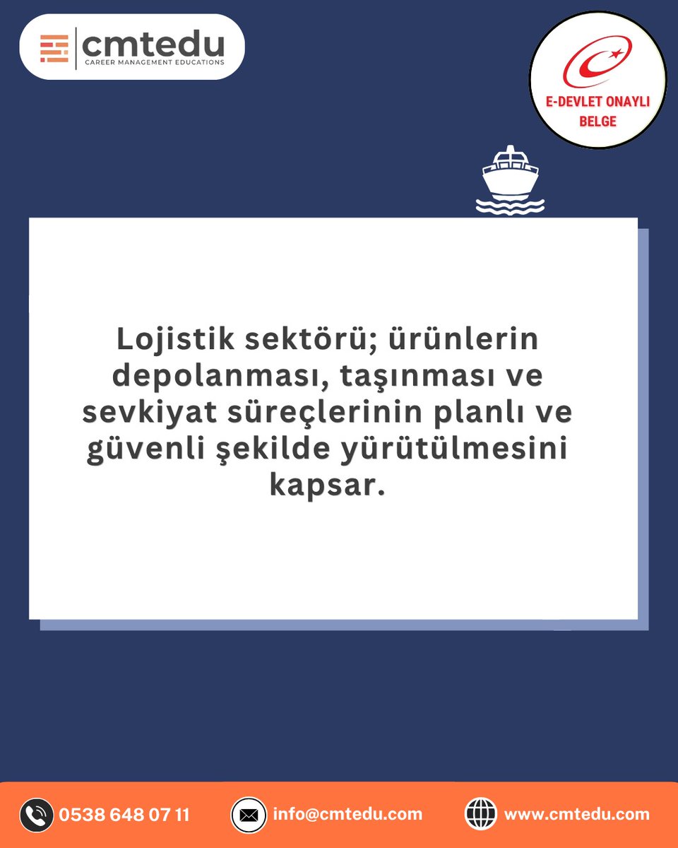 cmtedusoft's tweet photo. Lojistik denince akla sadece ürün taşımak geliyor olabilir. Oysa ki Tehlikeli ve Çok Tehlikeli İşlerde Lojistik Eğitimi ile #lojistik süreçleri, #depoyönetimi ve #işgüvenliği hakkında temel bilgiler edinebilirsiniz.

E-Devlet onaylı sertifikanızı alın.

https://t.co/KHEcxjbTV5 https://t.co/j9ijYZd8Gi