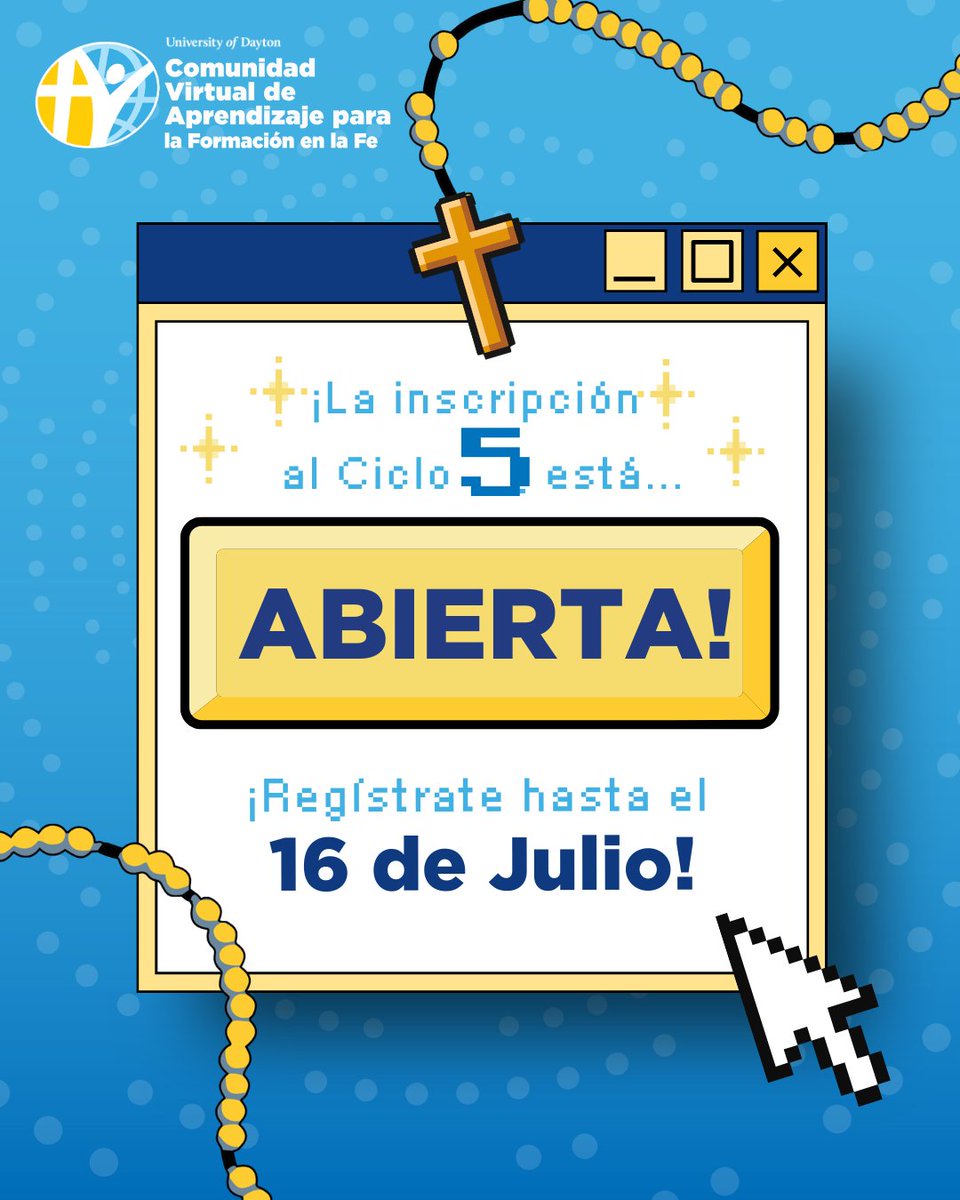 VLCFF's tweet photo. ‼️Hasta el *16 de Julio,* el Ciclo 5 de nuestros cursos en línea de formación en la fe estará ABIERTO para inscripciones. ¡Visite https://t.co/BSwJ3AEPV1 para obtener más información!
Aprenda cómo inscribirse en nuestros cursos aquí: https://t.co/1ViqSStYJu
#VLCFF https://t.co/1dByLejRF3