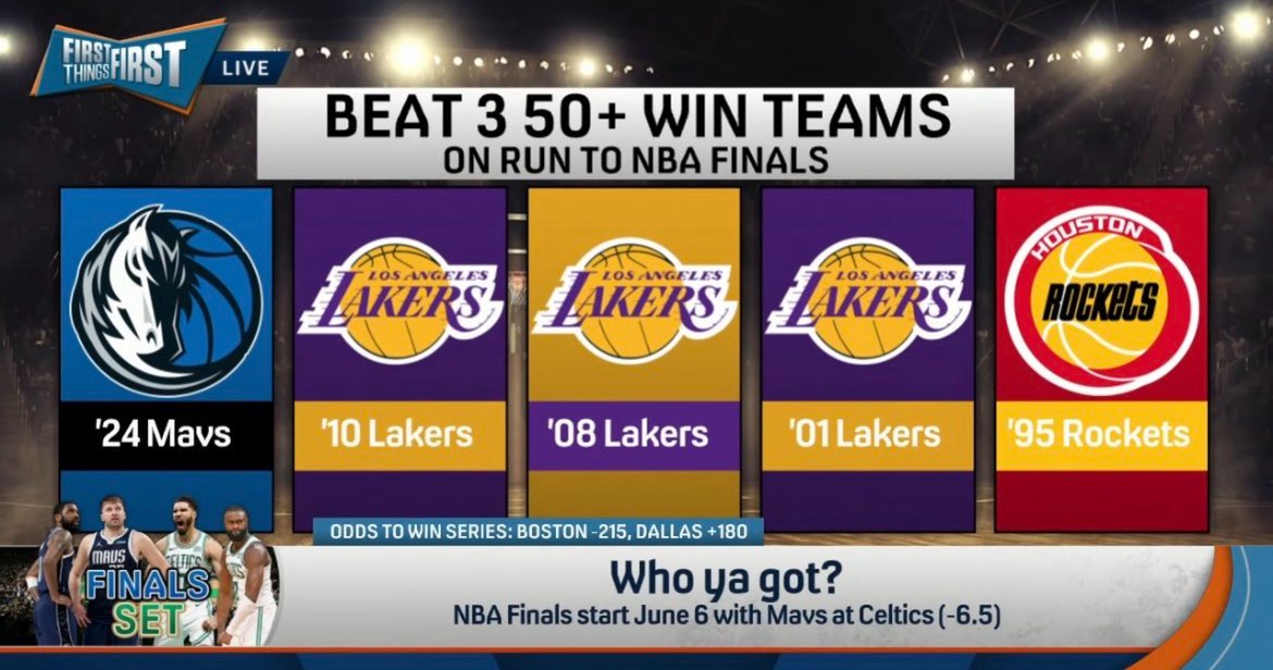 KBsLakeShow24's tweet photo. Only 5 times In History did a team beat 3 50 win teams to make the Finals, Kobe Bryant was on 3 of them https://t.co/h7k6hdaYNK
