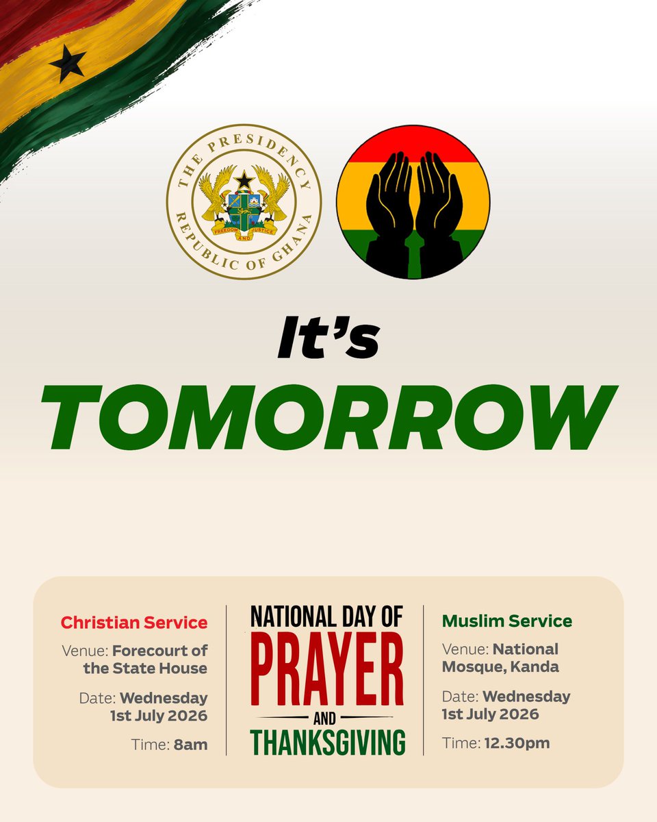 Hilairemayah_'s tweet photo. It’s TOMORROW>>>
🎯Resetting Our Values To Build The Ghana We Want.
#ResetToRebuild https://t.co/XDDRmAujOo