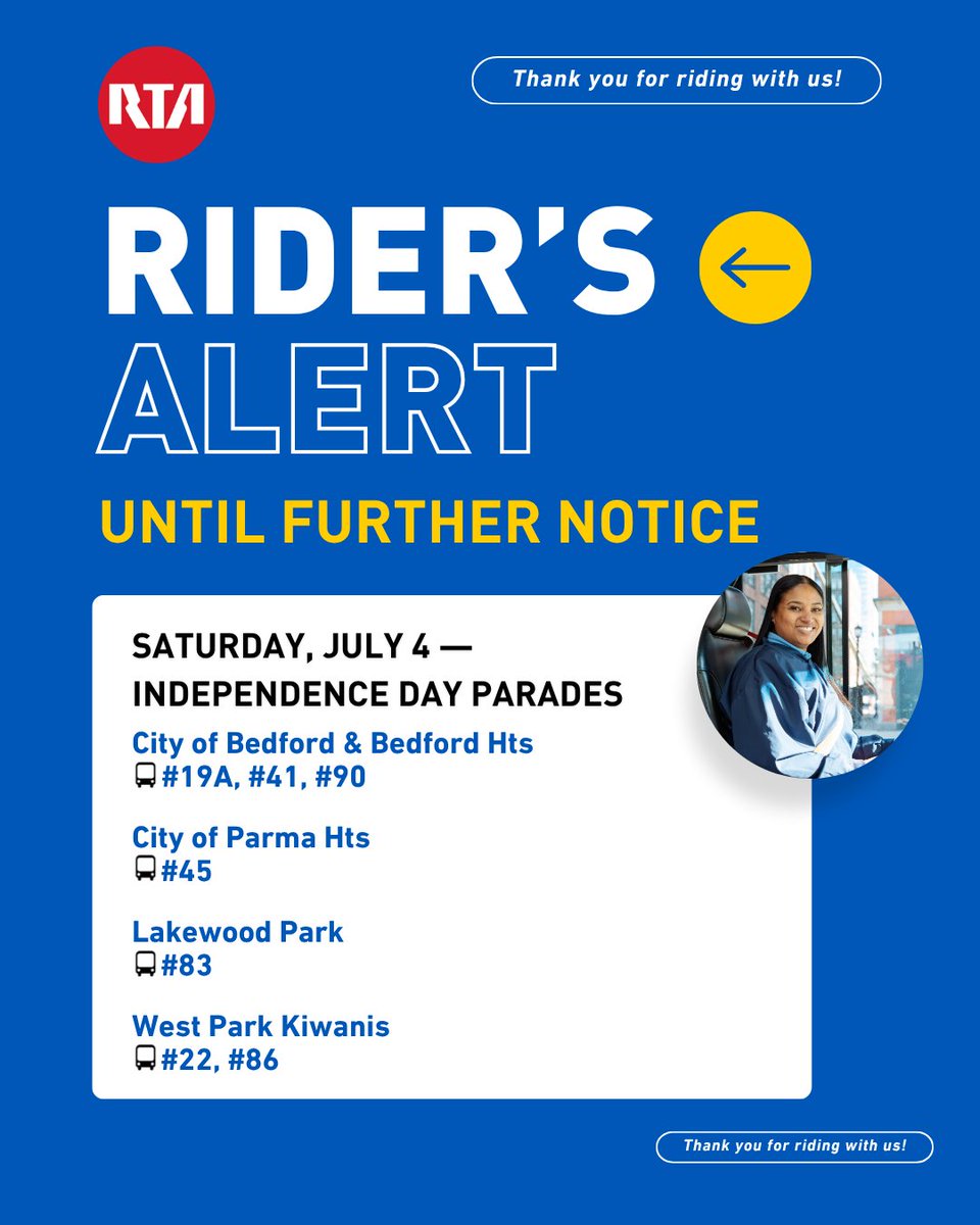 GCRTA's tweet photo. Hey, riders! Don't forget to check for real-time updates on your ride in the @transitapp! ⁣⁣⁣🎇
⁣⁣⁣
⁣Additional details are available on https://t.co/rFsJ7uG0R5 https://t.co/jzT1rW6tay