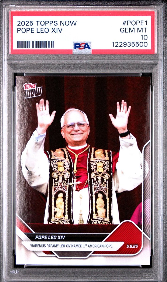 Neonblak's tweet photo. @natsturner @PSAcard The Pope is waiting for his official RC tag https://t.co/nsgQJ0lOHT