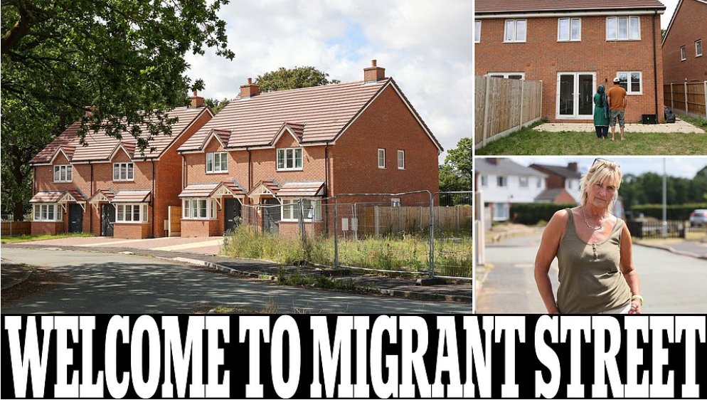 AldoSterone111's tweet photo. Le Royaume-Uni décide d'en finir avec les hôtels de migrants. Ça coutait trop cher et les gens protestaient. Cette fois, on va offrir des maisons neuves aux migrants. Le Britannique doit s'endetter sur 30 ans pour l'obtenir. Le migrant n'a qu'à débarquer sans papiers. https://t.co/DnFc6m1ABN